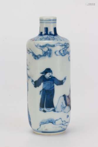 A Chinese Blue and White Porcelain Snuff Bottle