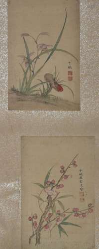 A Chinese Flower-and-plant Painting, Zhao Yunling Mark