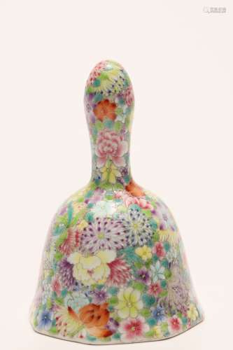 A Chinese Famille Rose Porcelain Bell-shaped Zun