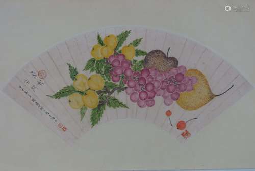 A Chinese Fan Painting, Ding Fuzhi Mark