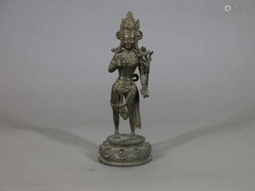 A Chinese Bronze Bodhisattva Standing Statue