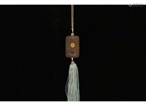 A Chinese Aloeswood Pendant