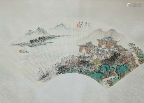 A Chinese Fan Painting, Huangjun Mark