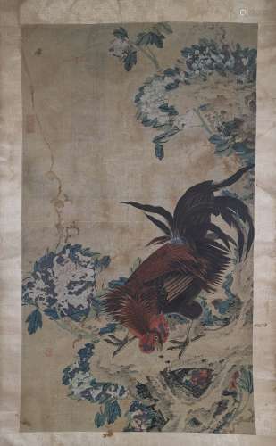 A Chinese Rooster Painting