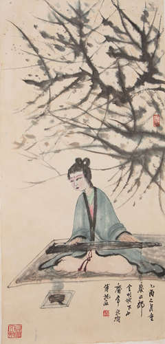 A Chinese Painting, Fu Baoshi Mark