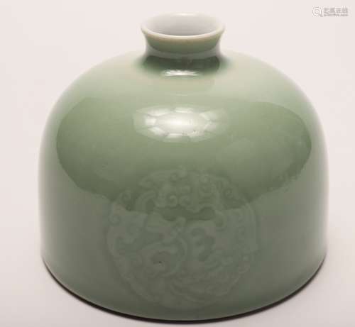 A Chinese Green Glazed Porcelain Zun