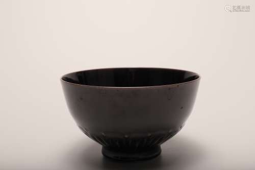 A Chinese Purple Glazed Porcelain Bowl