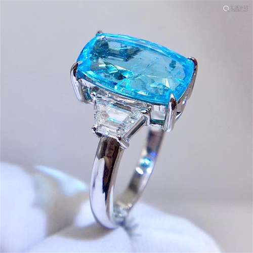 A Chinese Carved Sapphire Ring