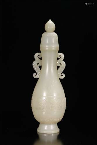 A Chinese Carved Jade Vase