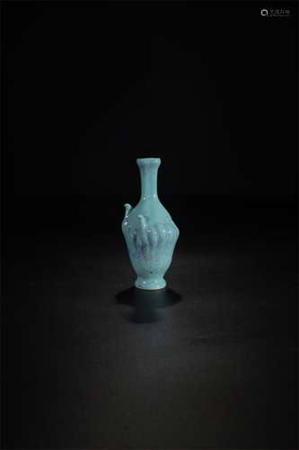 A Chinese Blue Glazed Porcelain Vase