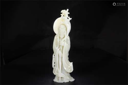 A Chinese Carved Jade Luohan Decoration