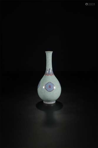 A Chinese Famille-Rose Porcelain Vase