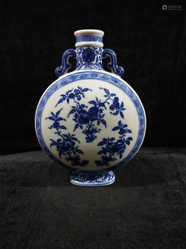 A Chinese Blue and White Porcelain Vase