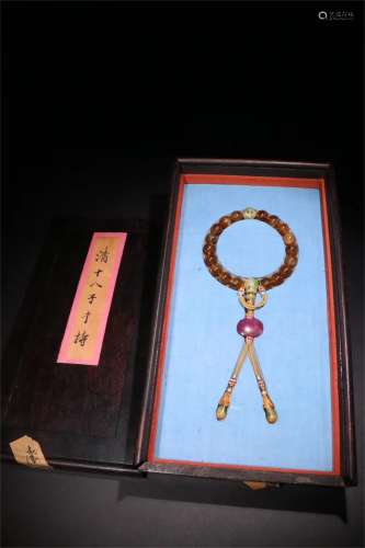 A Chinese Tourmaline Bracelet