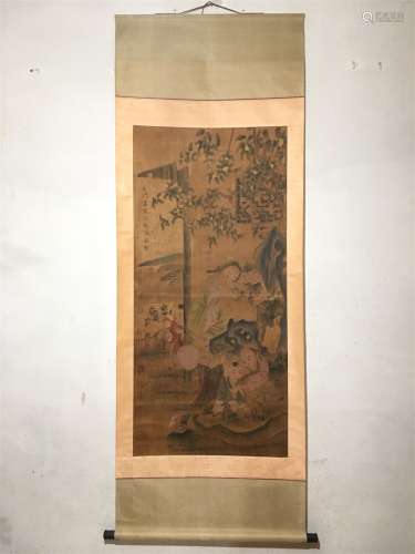 A Chinese Scroll Painting, Leng Mei Mark