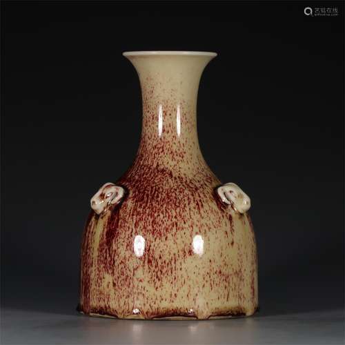 A Chinese Flambe Glazed Porcelain Vase