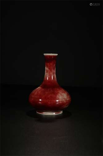 A Chinese Red Glazed Porcelain Vase