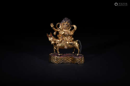 Qing dynasty Qianlong gilt-bronze Palden Lhamo