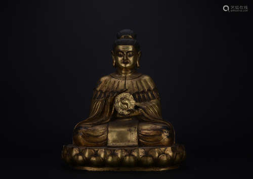 The early stage gilt bronze statue