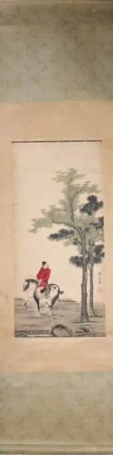 Yuan dynasty Zhao mengfu's figure painting