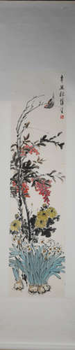 Modern Wang shensheng's flower and bird painting