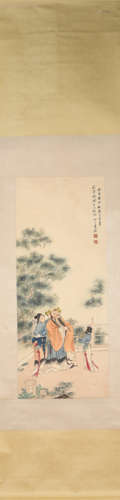 Qing dynasty Lian xi's figure painting