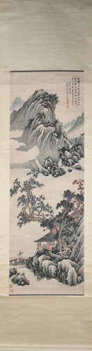 Qing dynasty He weipu's landscape painting