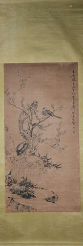 Ming dynasty Chen jiayan's flower and bird painting