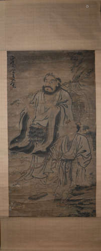 Qing dynasty Min zhen's figure painting