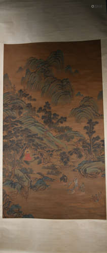 Ming dynasty Wu bin's figure painting