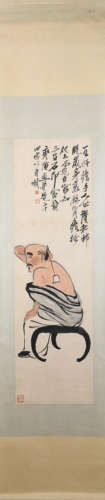 Modern Qi baishi's figure painting