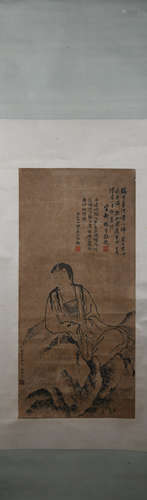 Ming dynasty Li lin's figure painting