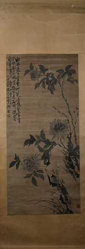 Qing dynasty Li shan's flower painting