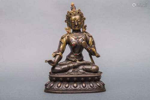 A Bronze Figure of White Tara, China, 18th Century.