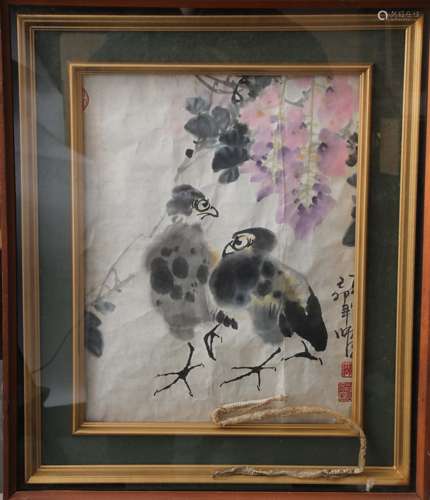 花鳥圖 鏡框