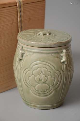 越州窯青釉蓋罐