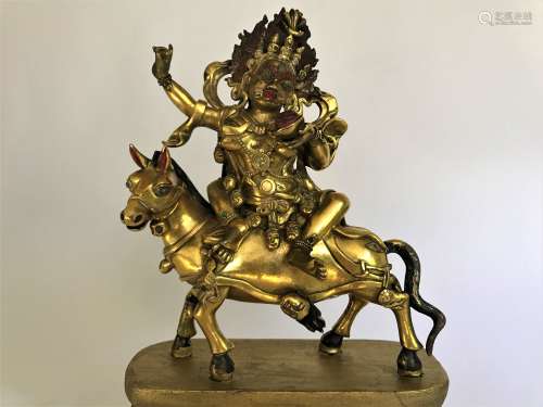 A Gilt Bronze Figure of Magzor Gyalmo, Tibet 18th Century.