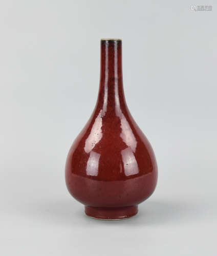 Chinese Ox-Blood Red Glazed Vase,20th C.