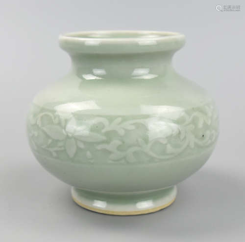 Chinese Mint Green Vase, 20th C.