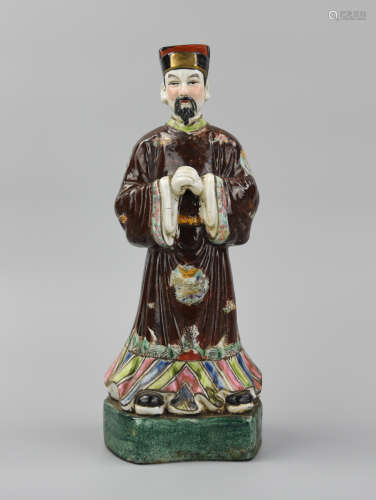 Chinese Figure of an Official Hands Folded,20th C