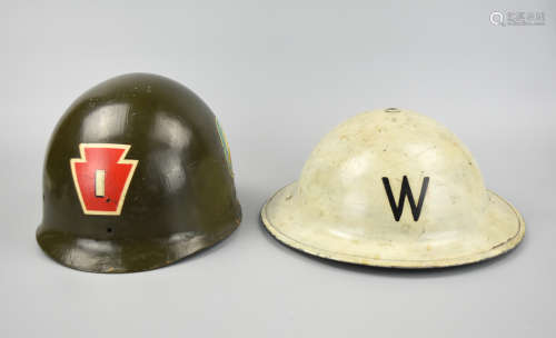 2 WWII Military Helmets