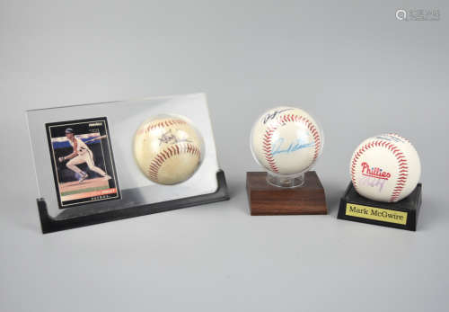 Group of 3 Rawlings Autographed Baseballs