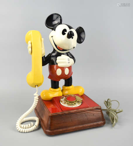 1976 Mickey Mouse Rotary Dial Phone