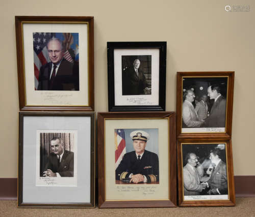 Group of 6 Historical President Photos,Signed