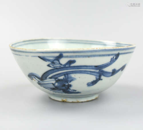 Chinese Blue & White Bowl, Ming Dynasty