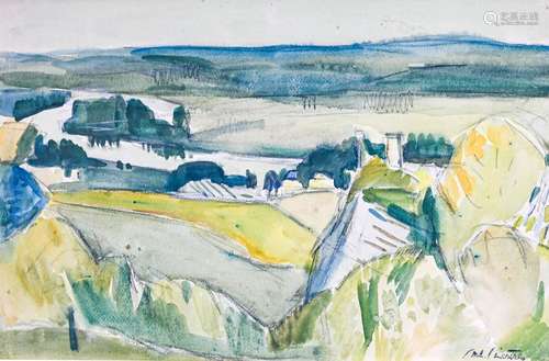 Antoine CHARTRES (1903 1968) Vue d'une campagne va…