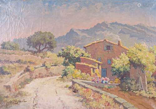 Henri BARET (XXe siècle) Paysage de Provence Huile…