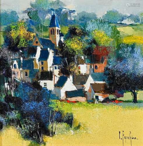 Claude FAUCHERE (Né en 1936) Le Hameau huile sur t…