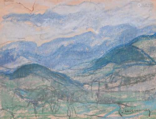 Pierre COMBET DESCOMBES (1885 1966) Paysage vallon…