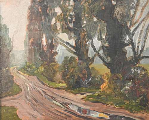 Ernest DELUERMOZ (1881 1935) Paysage de forêt Huil…